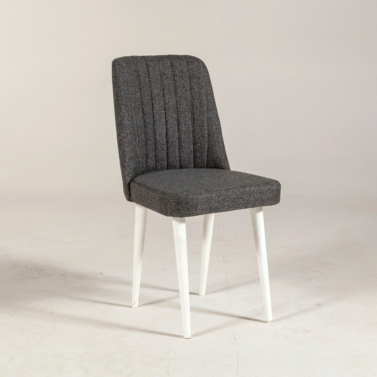 Scaun, Hanah Home, Vina Sandalye Anthracite, Alb, 47x89x46 cm, Alb / Antracit - imagine 7